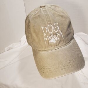 David and David Embroidered Spellout Dog Mom Paw Print Low Profile Hat Adjust.